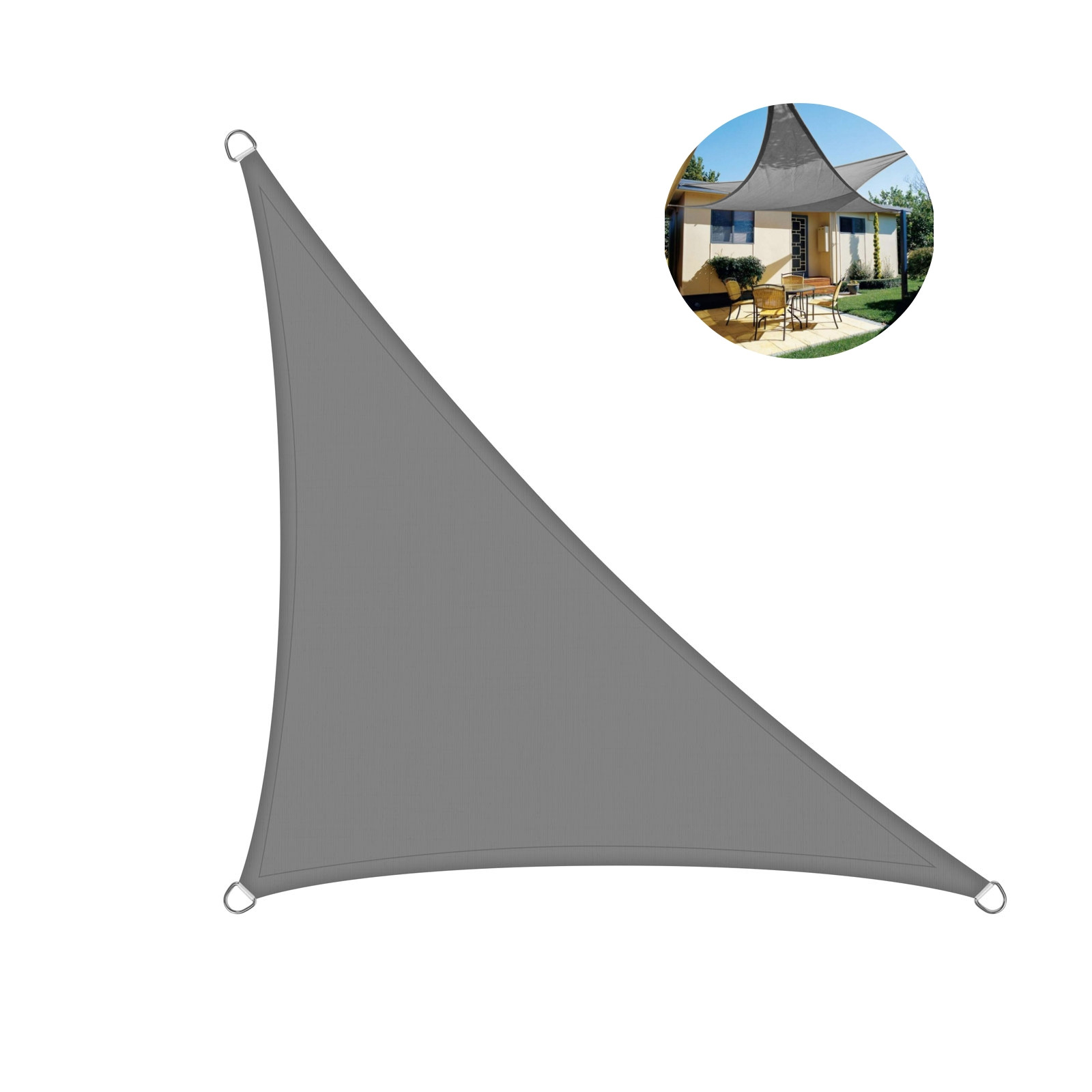 Платно / Тента за тераси 2 X 2 X 2 М Сив Градина Едем Click Полезен продукт Съвместим Приложим Бърз монтаж