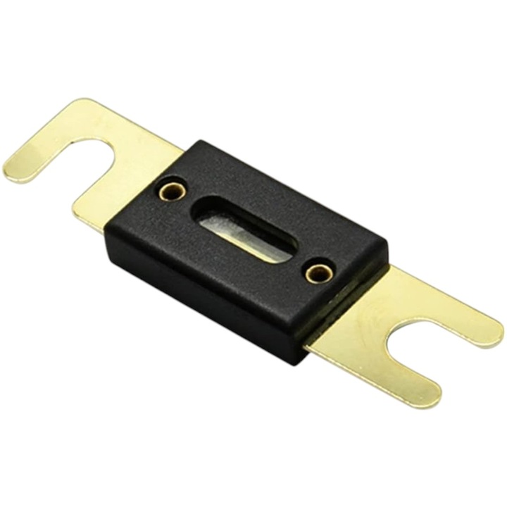 Siguranta ANL 125A, cu capac izolator si carcasa transparenta, aliaj zinc, pentru panouri solare, autovehicule, utilaje agricole si ambarcatiuni navale, rezistenta la coroziune