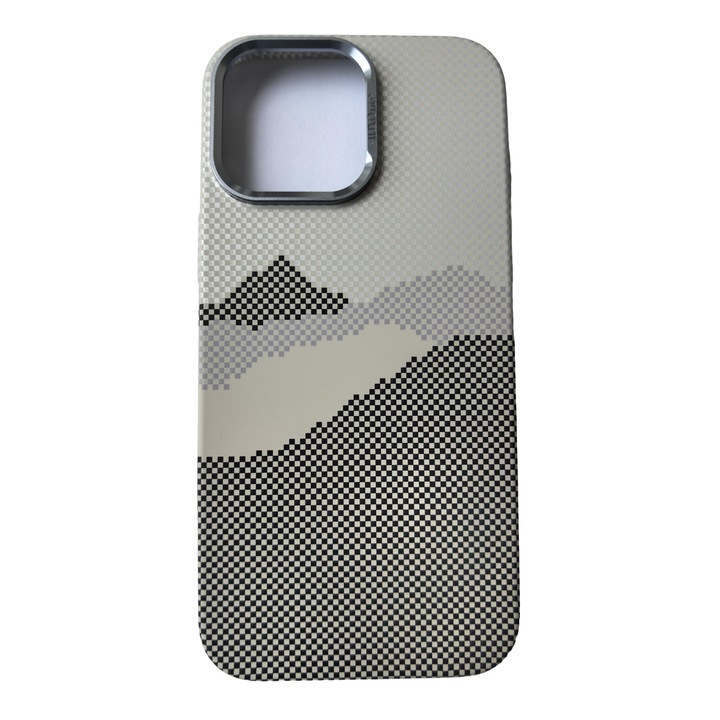 Кейс за телефон, Lucky, Поликарбонат, За iPhone 16 Pro Max, Карбонова текстура, Многоцветен