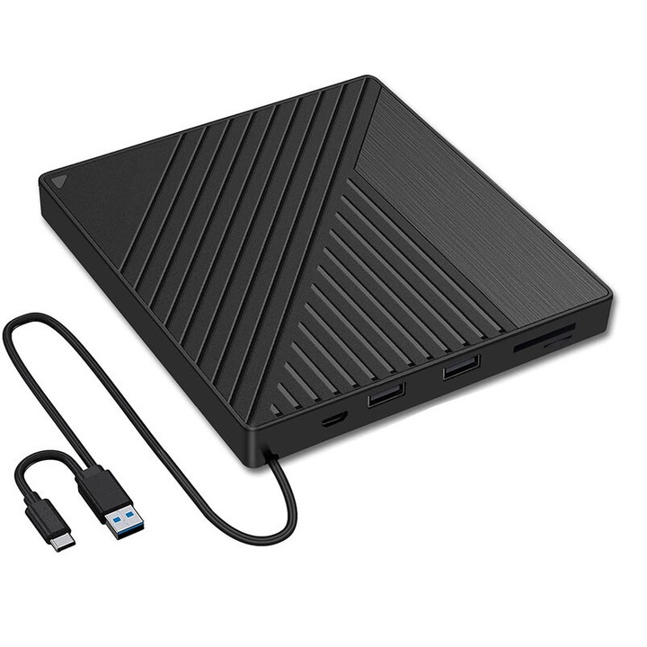 OTTOOPPXIN külső optikai meghajtó, DVD RW, USB 3.0 C, SD/TF olvasó, hordozható, gyors átviteli sebesség