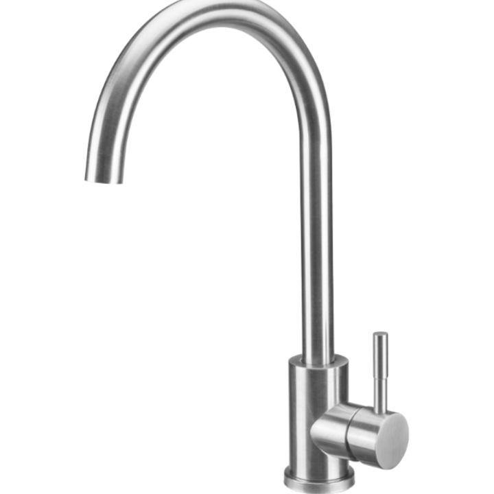 Кухненски смесител Lebada Тип U INOX 5001 / Дължина [мм]: 200, В [мм]: 95, Въглища [мм]: 255, Височина [мм]: 370