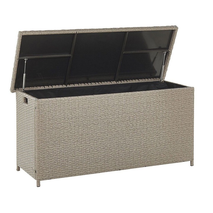 Cutie de depozitare Modena Ratan sintetic 126 cm 46 cm Taupe