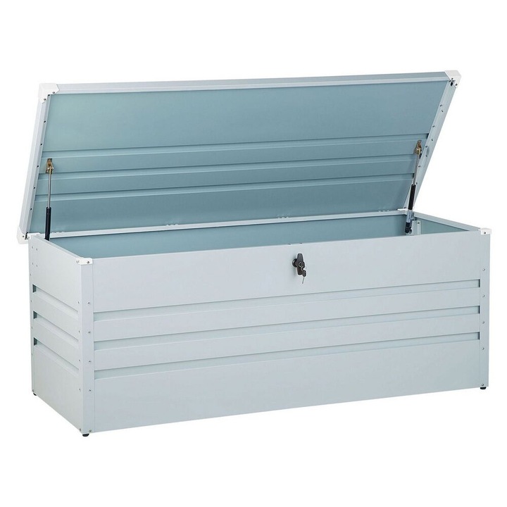 Cutie de depozitare Cebrosa Metal 165 cm 70 cm Gri deschis