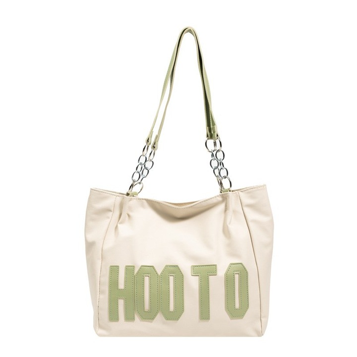 Női válltáska, JOOYS1014 modell, nagy kapacitású, bézs, textil