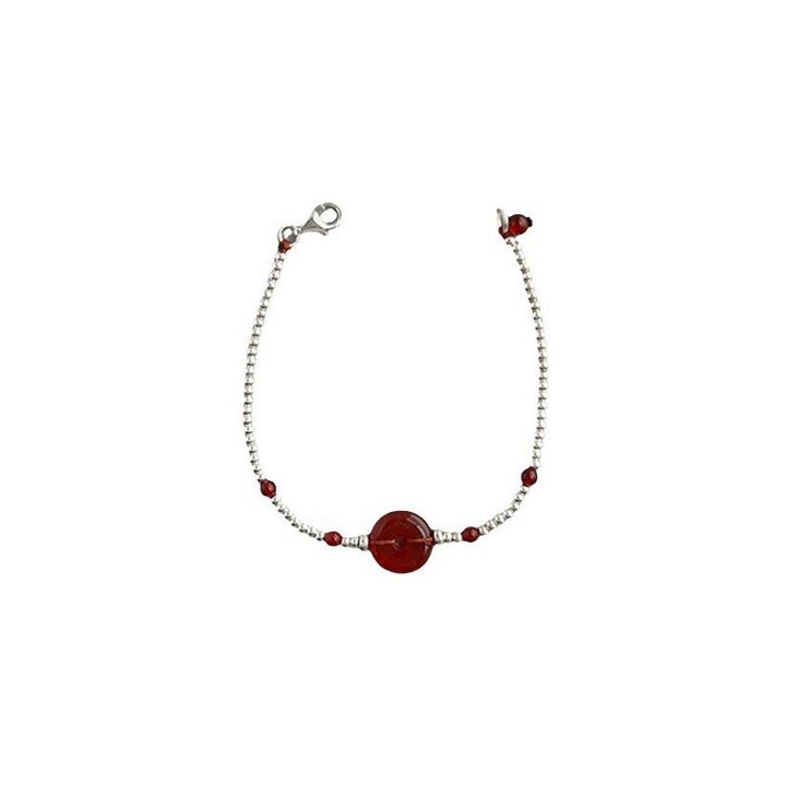 Bratara din margele rosii din sticla, colier casual pentru femei, JOOYS1011