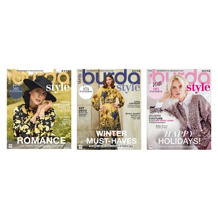 Revista Burda Style Trio colectia toamna-iarna 2024, revistele octombrie-decembrie 2024