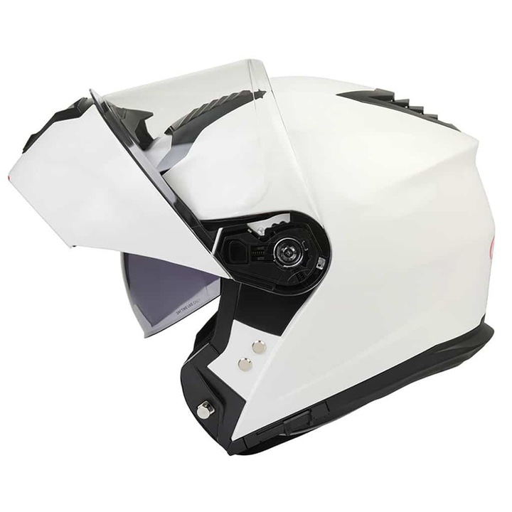 Casca de protectie Speed1 SPD-966, flip-up, alb, marime M, cu sistem de ventilatie si protectie UV