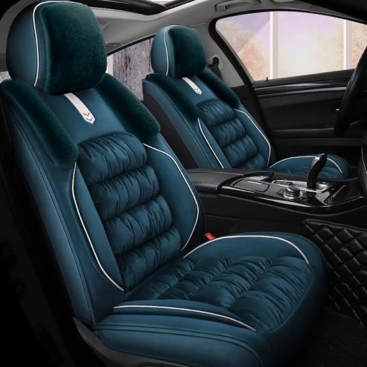 Set 9 huse auto, Speed1, piele ecologica, bleumarin