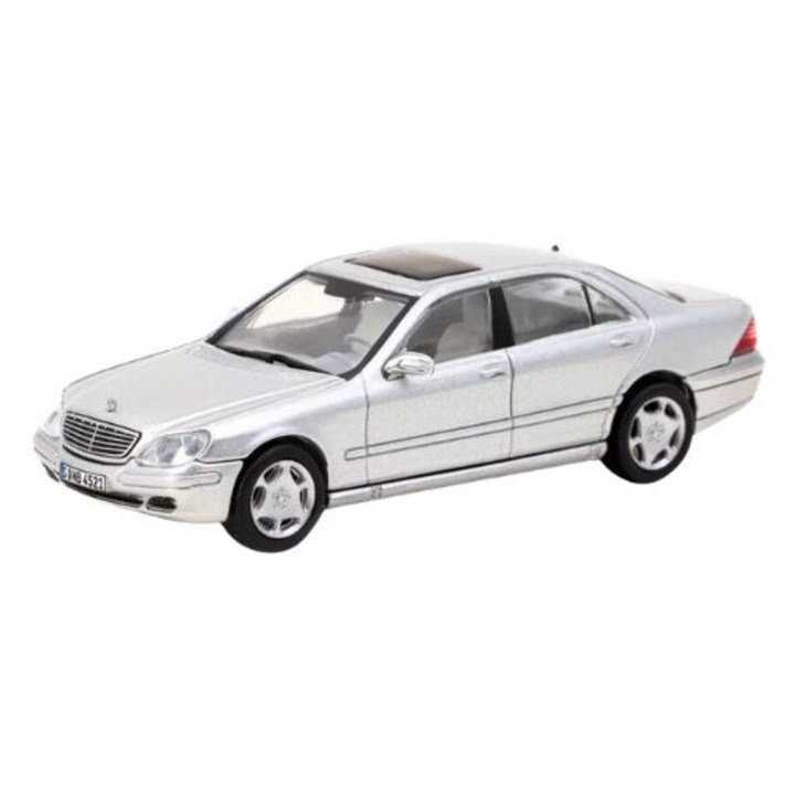 Модел на автомобил Tarmac, Mercedes-Benz S-Class Silver 1:64
