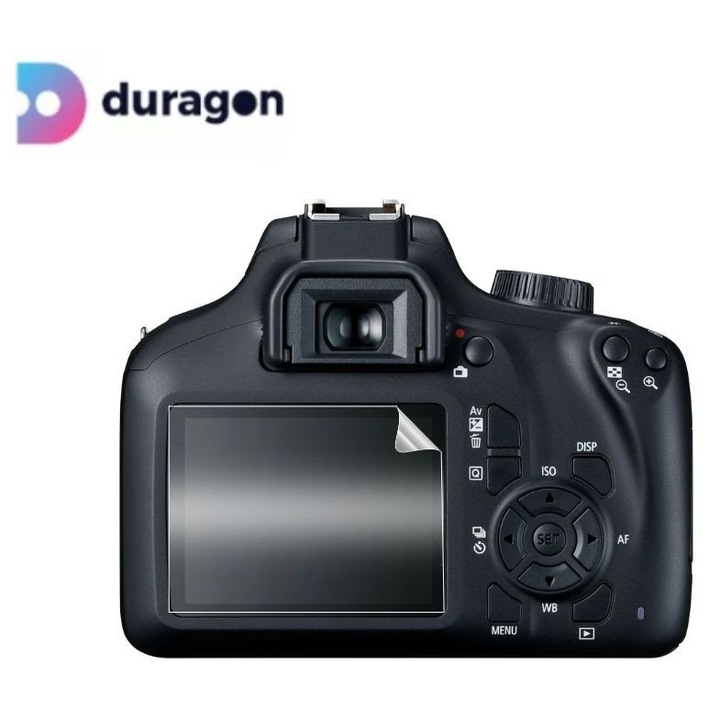 Folie Duragon, pentru Canon EOS 4000D, protectie ecran, silicon antisoc, kit inclus