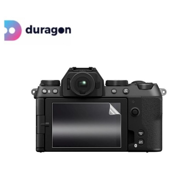 Folie Duragon, pentru Fujifilm X-S20, protectie ecran, silicon antisoc, kit inclus