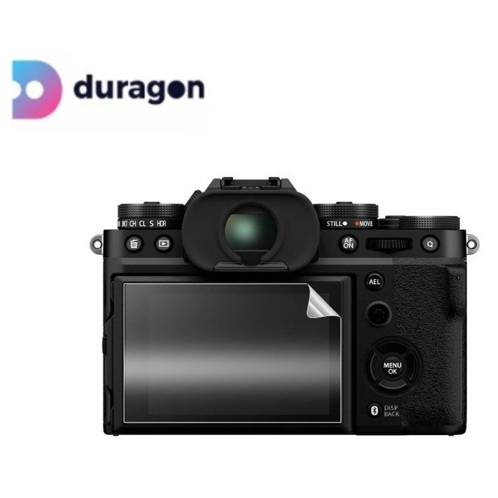 Folie Duragon, pentru Fujifilm X-T5, protectie ecran, silicon antisoc, kit inclus