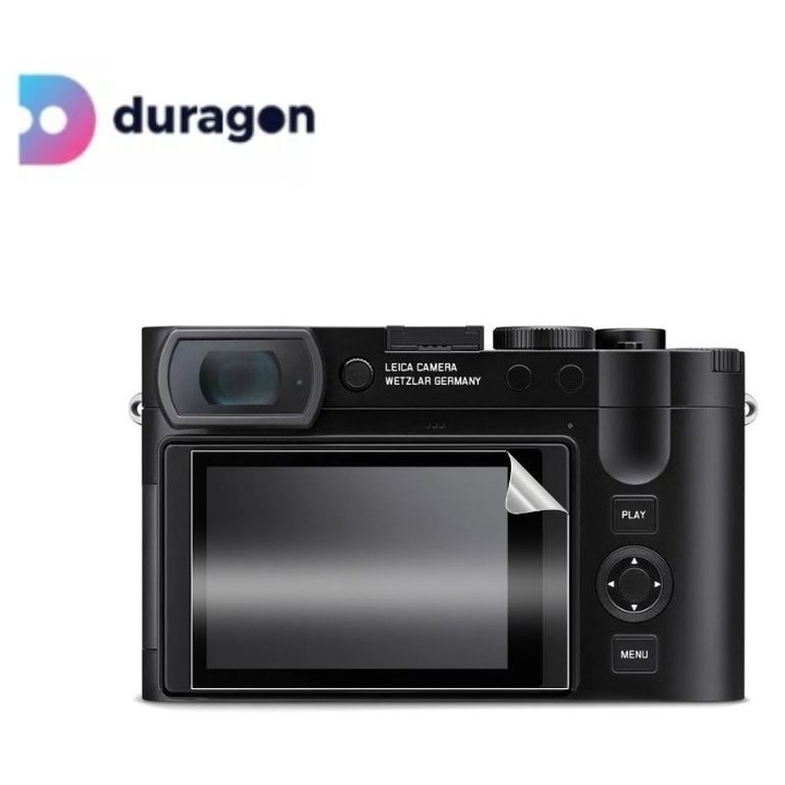 Folie Duragon, pentru Leica Q3 43, protectie ecran, silicon antisoc, kit inclus