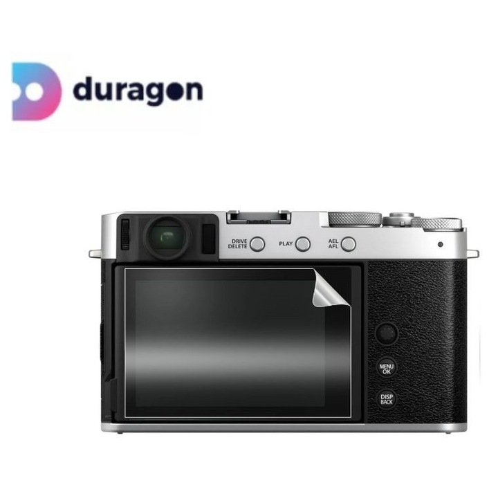 Folie Duragon, pentru Fujifilm X-E4, protectie ecran, silicon antisoc, kit inclus
