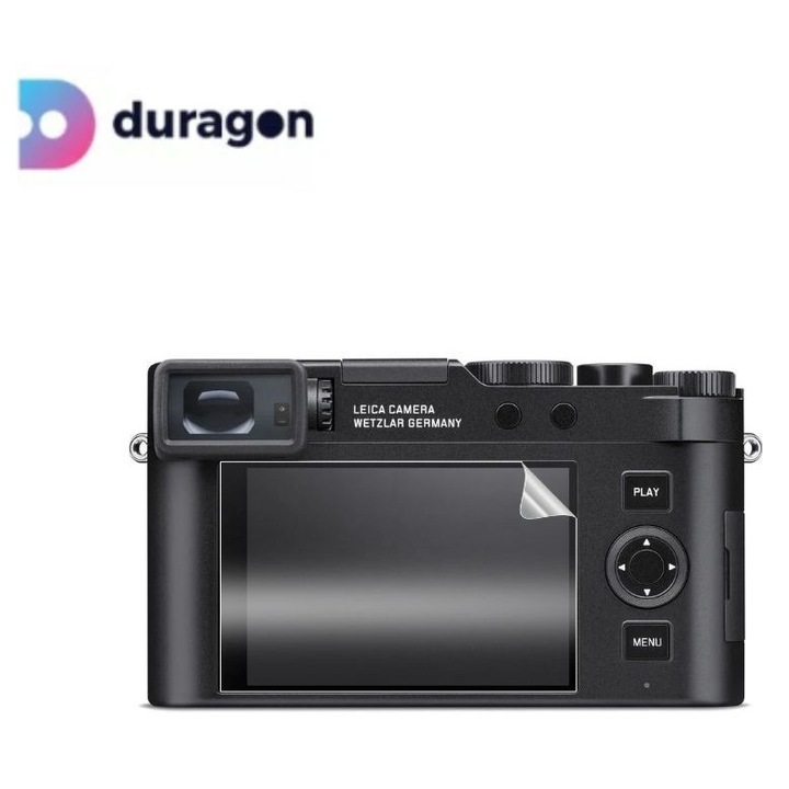Folie Duragon, pentru Leica D-LUX 8, protectie ecran, silicon antisoc, kit inclus