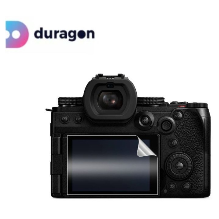 Folie Duragon, pentru Panasonic Lumix S5 IIX, protectie ecran, silicon antisoc, kit inclus