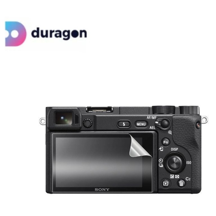 Folie Duragon, pentru Sony Alpha A6400, protectie ecran, silicon antisoc, kit inclus
