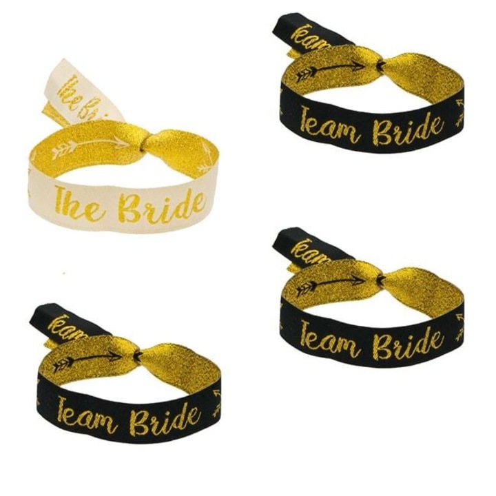 Set Panglici Aurii „The Bride” & „Team Bride” – 30x1.5cm, 4 Bucati ANTBRO