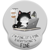 Mousepad ergonomic cu suport pentru incheietura, design amuzant, 25x22cm