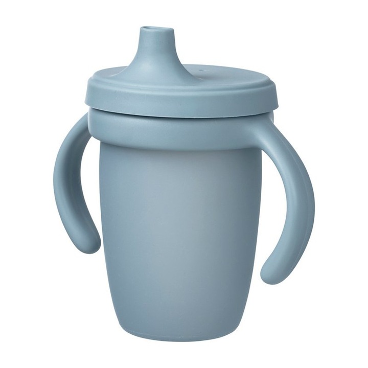 Cana cu capac, b.box, albastru, pentru copii, design cu manere
