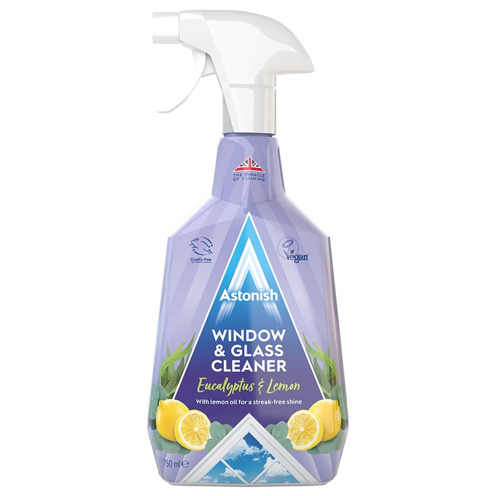 Astonish - Solutie de curatare pentru geamuri si sticla 750 ml