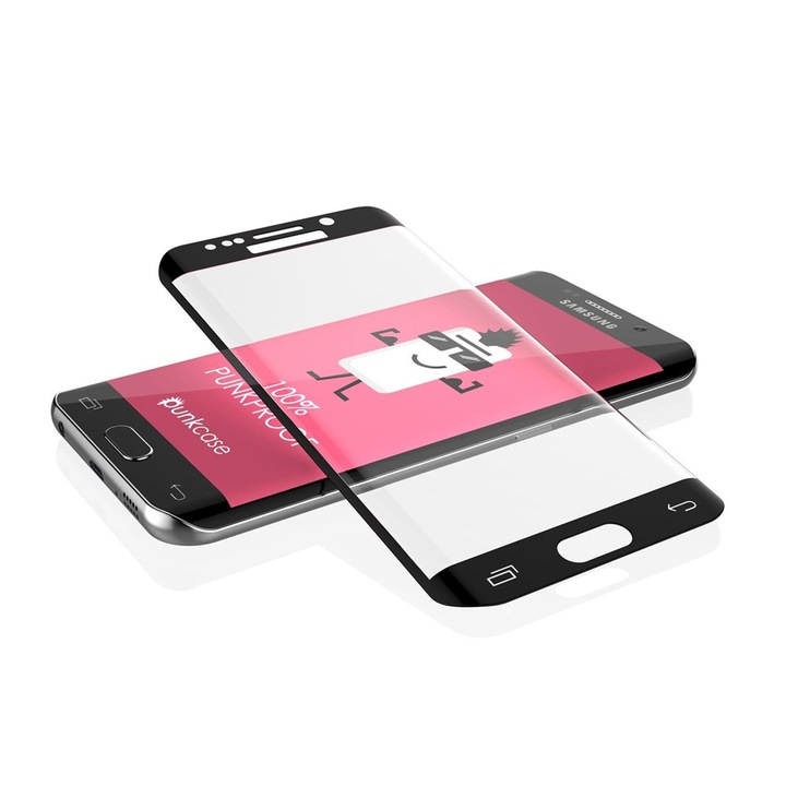 Стъклен протектор Samsung Galaxy S7 Edge G935, FullFace версия, Черен