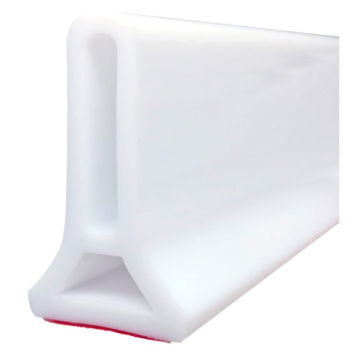 Prag de dus autoadeziv, Silicon, 300 cm, 5.1x3.2 cm, alb