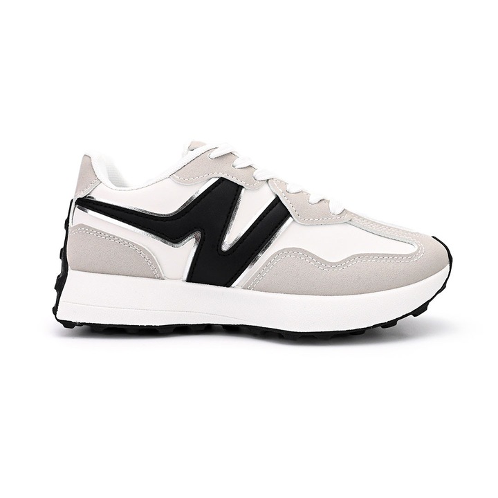 Pantofi Sport De Dama,Din Piele Ecologica Intoarsa,D1434, Gri