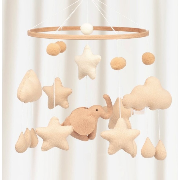 Neno Eli rácsos babaágy forgószék, könnyen összeszerelhető, bézs