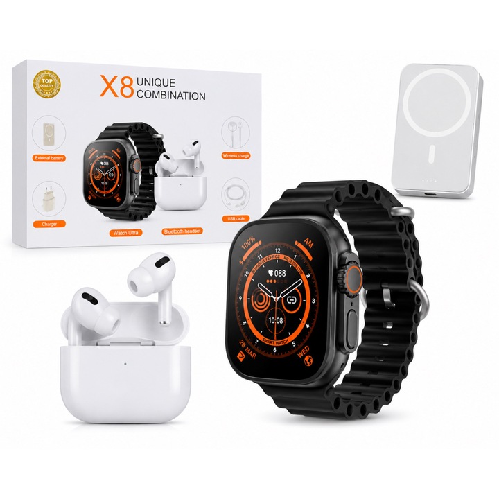Ceas inteligent, Xiaomi, Mibro A1, 1.3" HD display, 270 mAh, 5 ATM, Negru