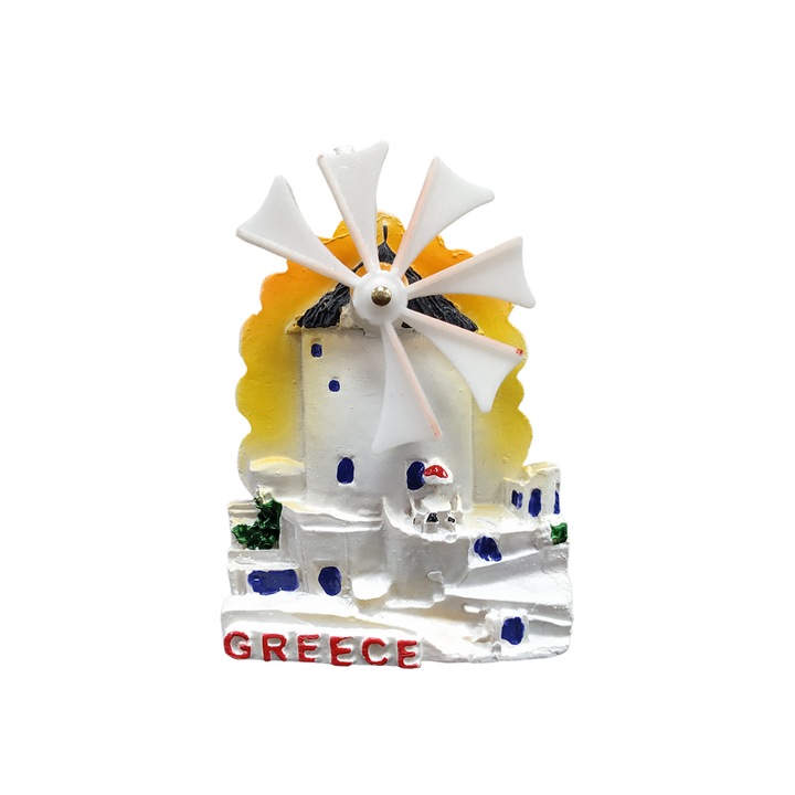 Туристически сувенирен магнит – Комплект от 12 части - Магнит от смола - Гърция - 678208