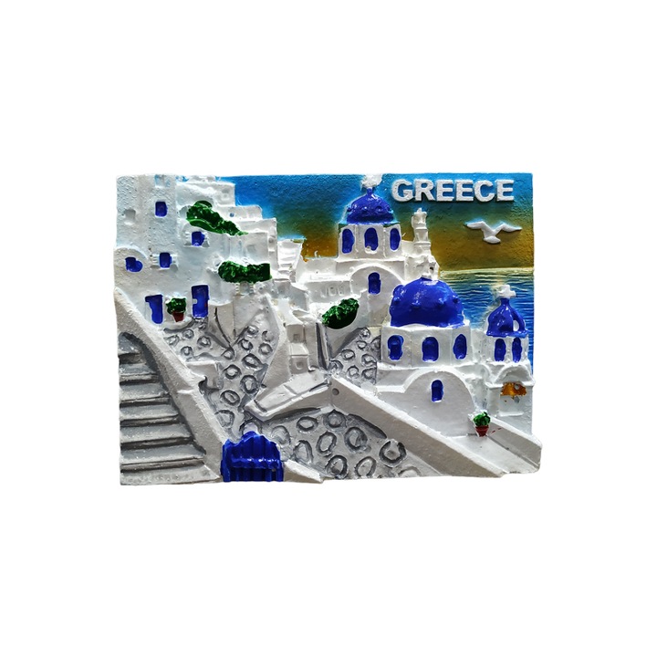 Комплект от 12 магнитни туристически сувенира, реалистичен дизайн, многоцветни