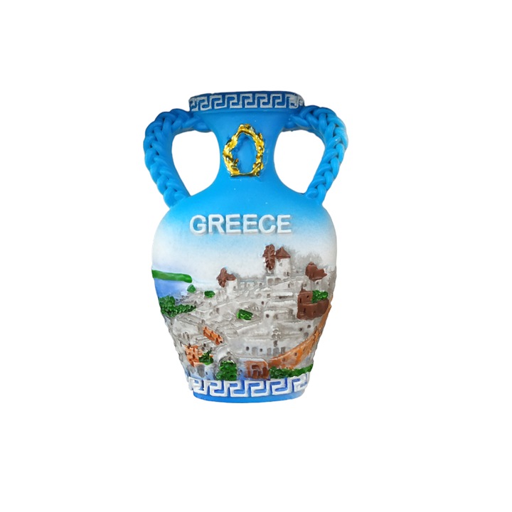 Комплект от 12 магнита, сувенири, реалистичен дизайн, многоцветни, Гърция, смола