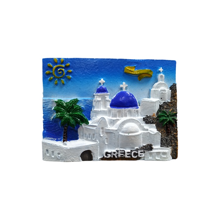 Туристически сувенирен магнит, комплект от 12 части, реалистичен дизайн, многоцветен, различни размери