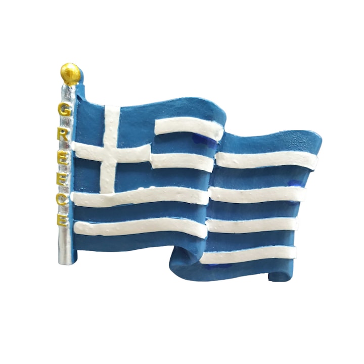 Туристически магнит сувенир, комплект от 12 части, реалистичен дизайн, многоцветен, Гърция