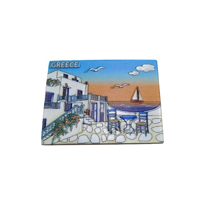 Комплект от 12 магнитни туристически сувенира, реалистичен дизайн, многоцветни