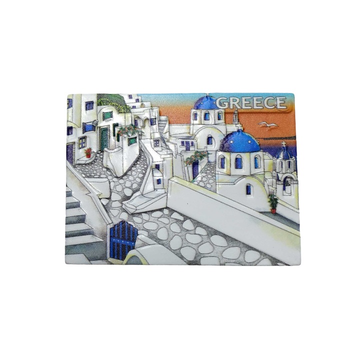 Туристически сувенирен магнит, комплект от 12 части, реалистичен дизайн, многоцветен, различни размери