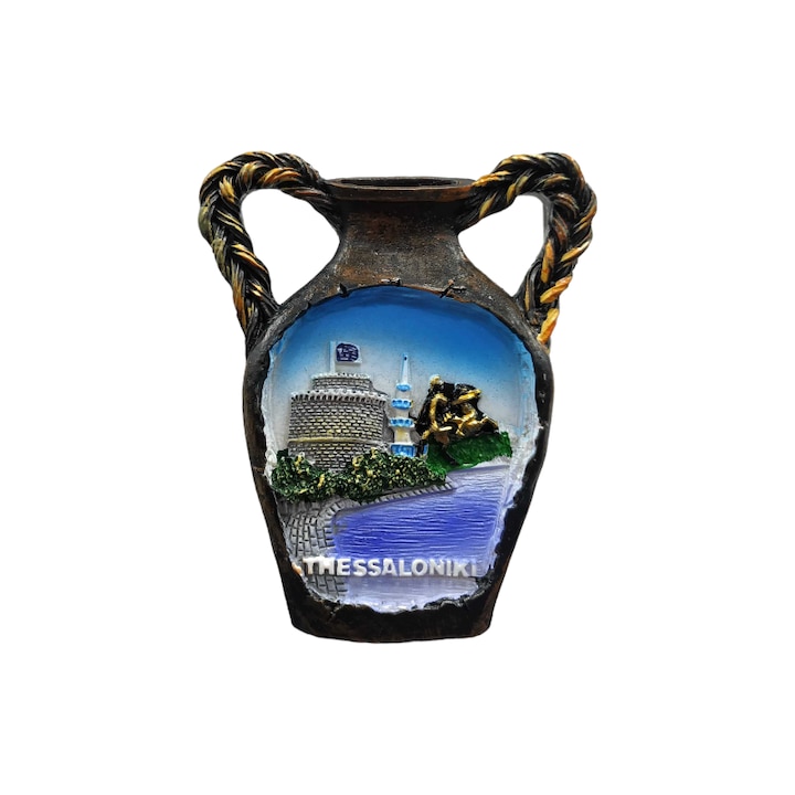 Декоративни магнити, комплект от 12 броя, Солун, многоцветни, изработени от смола