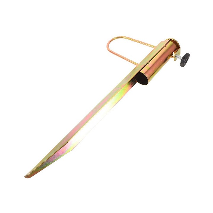 Suport umbrele metalic, 41x18cm, cu maner pentru insurubare, baza de plaja, model YB3089B