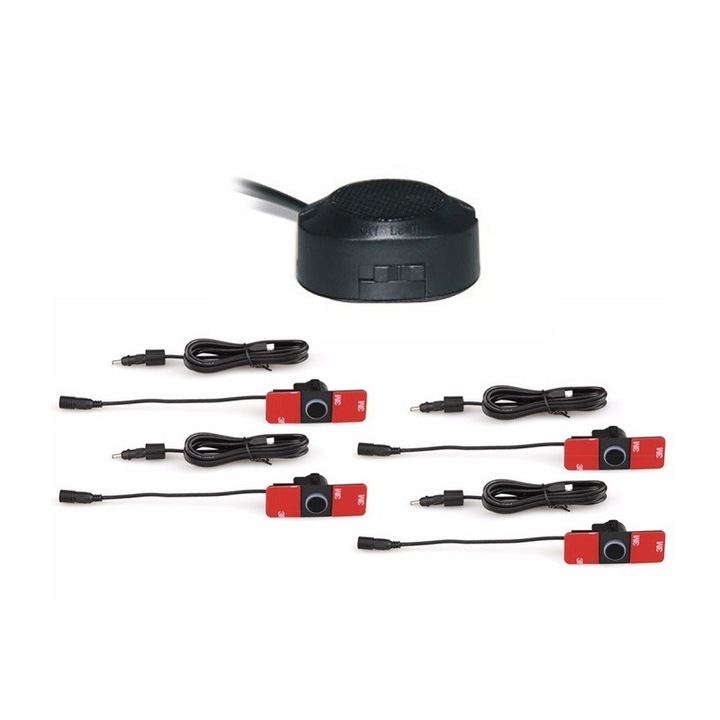 Set 3 senzori de parcare R-Y41302-4, culoare neagra, dimensiune 16.5mm, distanta detectare 1.8m-0.3m