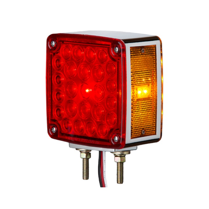 Proiector LED triplu, rosu si galben, 11x11x6mm