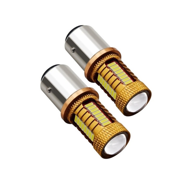 Set 2 lampi LED, 400Lm, alb, albastru, galben