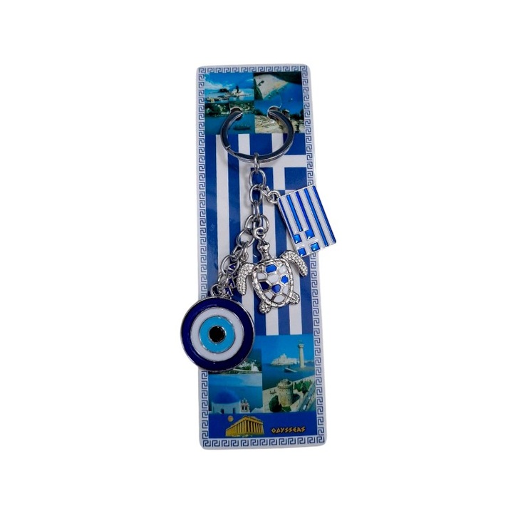Туристически сувенирен ключодържател - Комплект от 12 части - Гърция - 127186