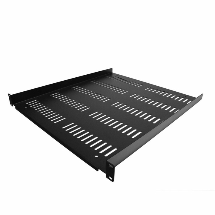 Falra szerelhető fémszekrény Startech SHELF-1U-20-FIXED-V, fekete, 1U, 25kg