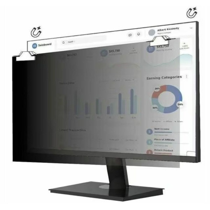 Filtru de confidentialitate pentru monitorul V7 PS34W219A de 34"