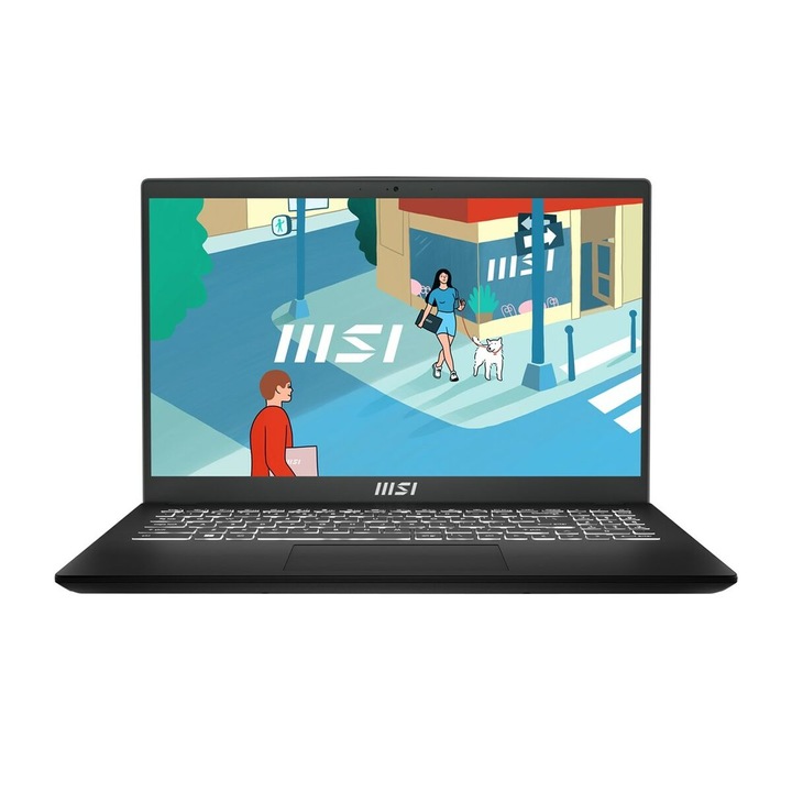 Laptop MSI Modern 15 H C13M-202PL, 15.6inch, Intel Core i5-13420H, 16 GB RAM, 512 GB SSD, Negru