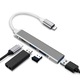 USB Type C Hub, 4 порта, 1 x USB 3.0, 2 x USB 2.0, 1 x USB Type C, OTG функция, Графитено сиво