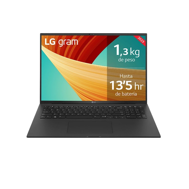 17"-os laptop, LG, 16 GB RAM, 512 GB SSD, fekete, i7-1360P
