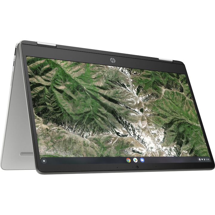 Лаптоп HP ChromeBook X360, 14", Intel Pentium N5030, 8 GB RAM, 64 GB, сребрист