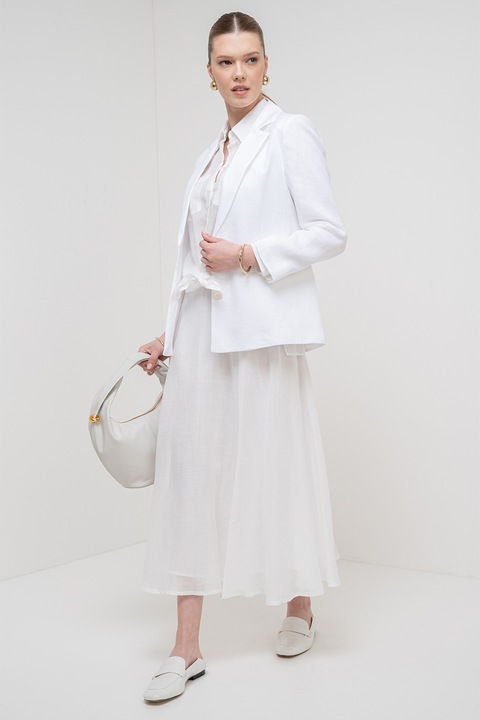 Marella, Sacou de in cu revere decupate Dallas, Alb optic